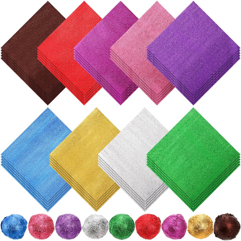 Dicunoy envoltorios para chocolate en nueve colores brillantes para distinguir sabores