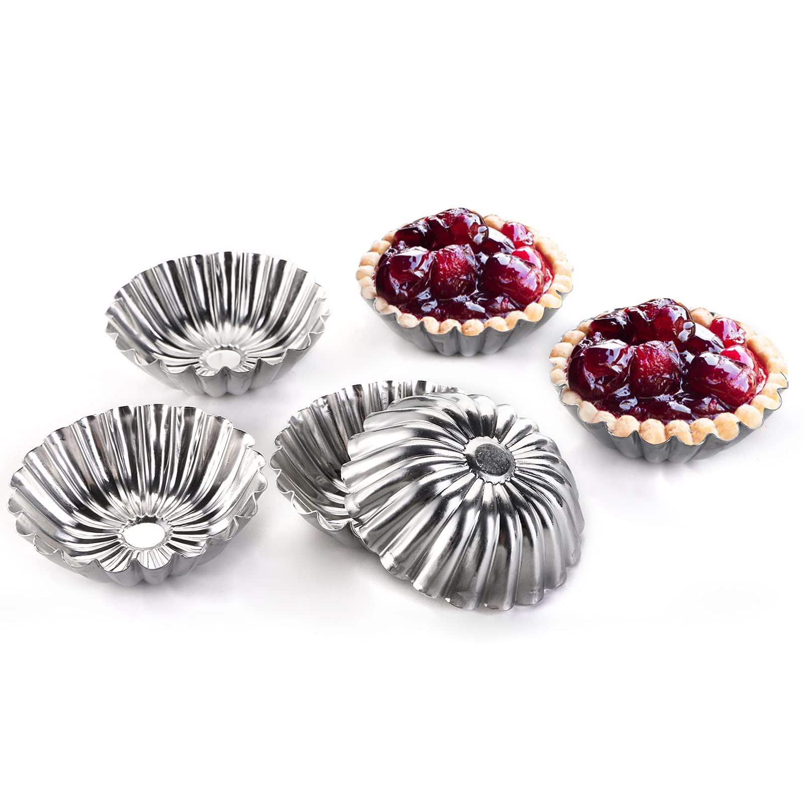 Dicunoy moldes brioches mini 3 pulgadas para porciones perfectas y horneado uniforme