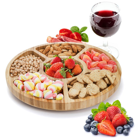  Dicunoy plato para frutas y nueces en bambú.