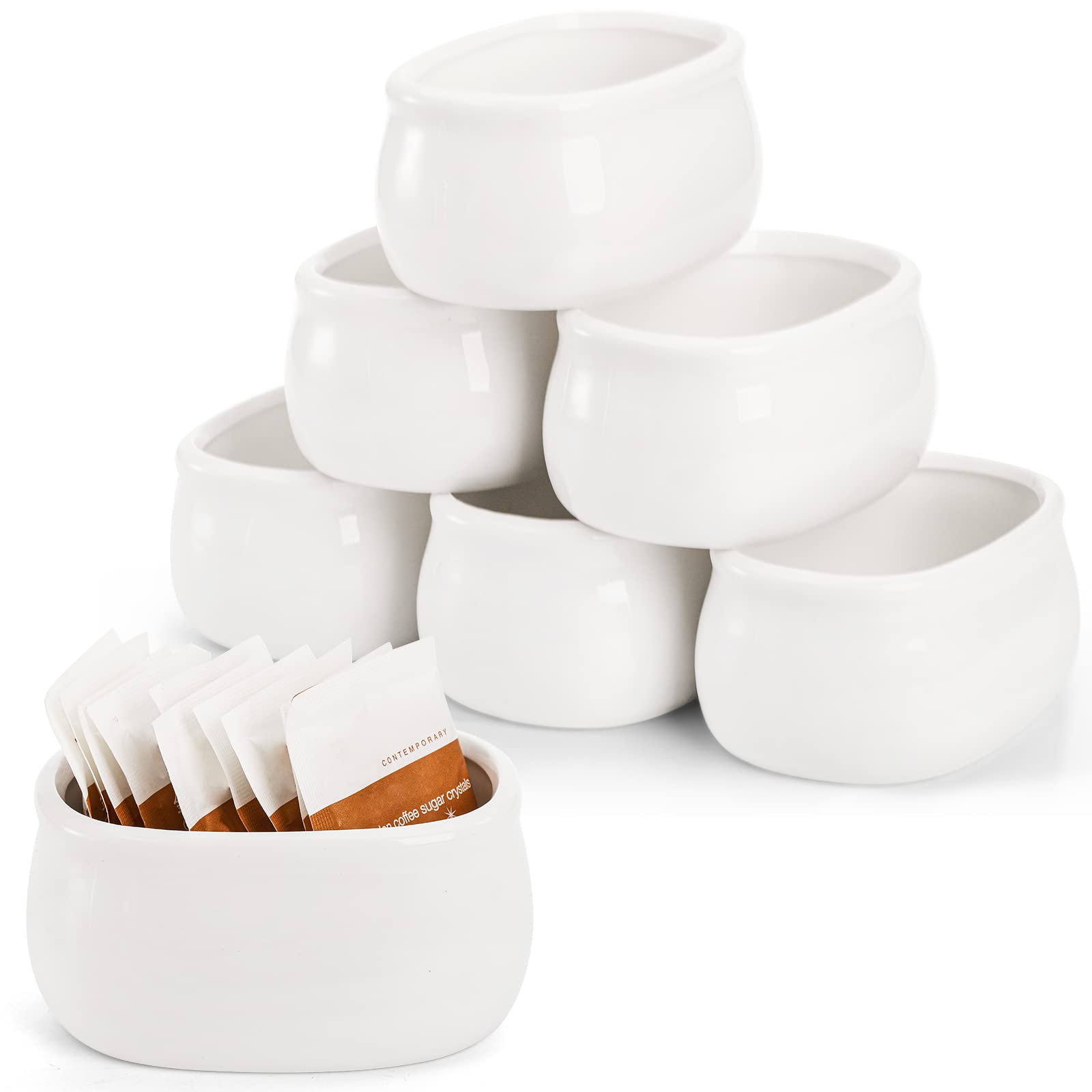 Dicunoy porta-paquetitos en mesa de café, organización para azúcar y té.
