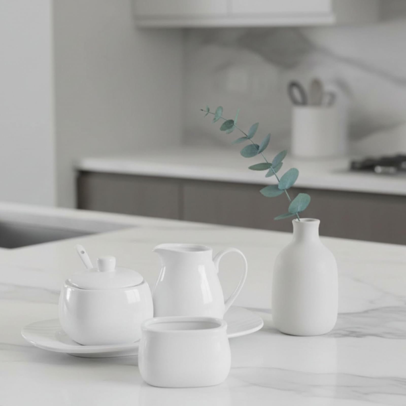 Dicunoy presentación en mesa de desayuno, conjunto elegante para té y café