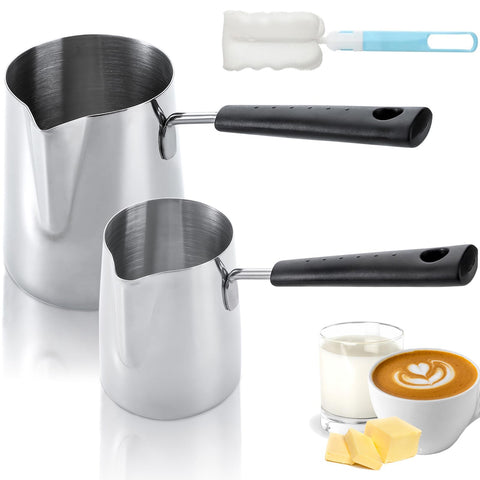 Dicunoy set de 2 cazo para mantequilla y leche, ideal para derretir y calentar