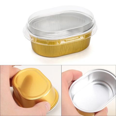 Vasitos mini Dicunoy de aluminio aptos para horno y microondas, horneado directo.