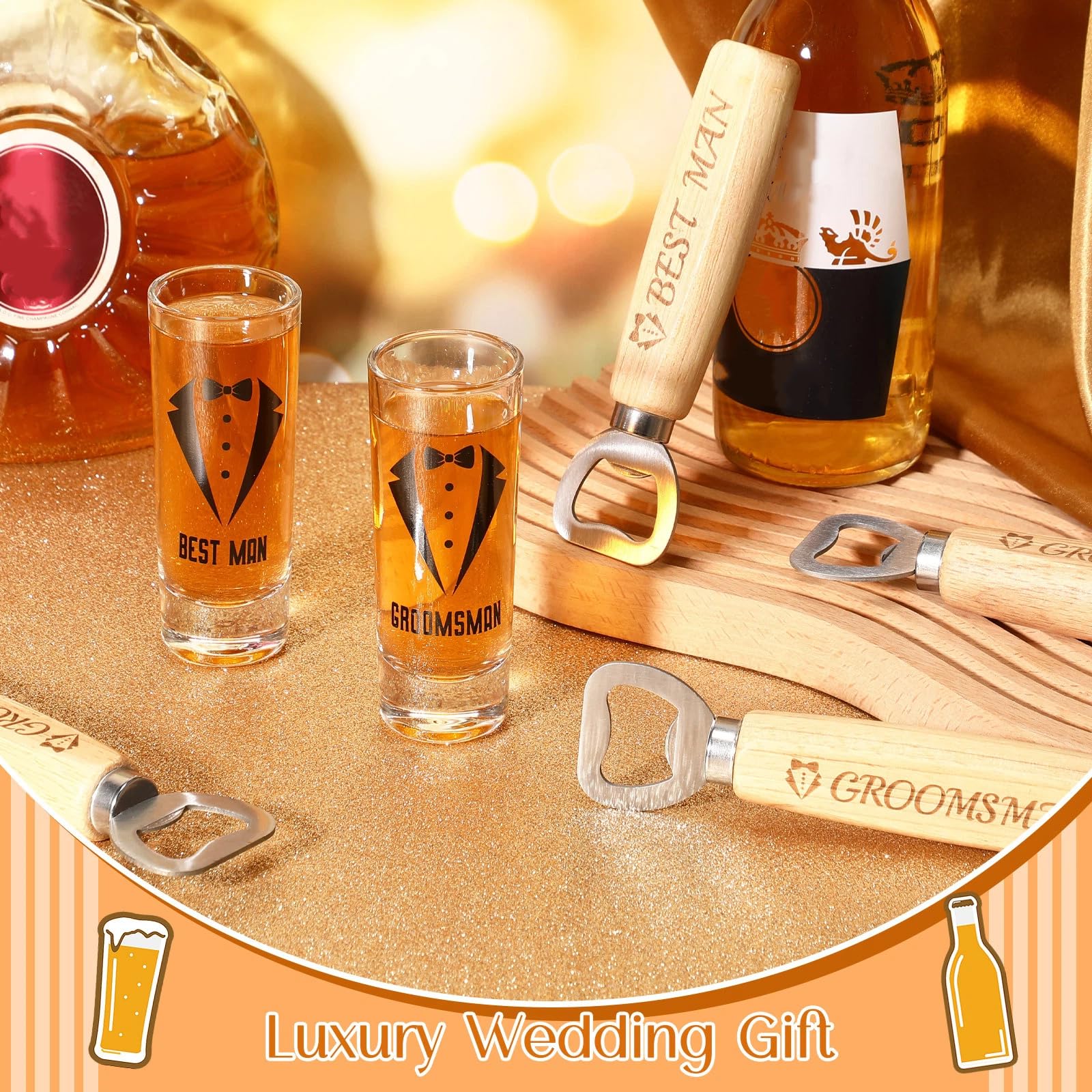 Ambientación de brindis con productos Didaey, útiles y festivos para eventos.