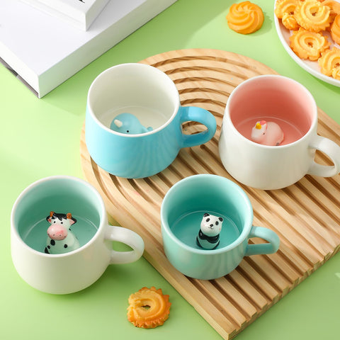 Juego de tazas 3D de Didaey, regalo práctico y adorable para cualquier ocasión.
