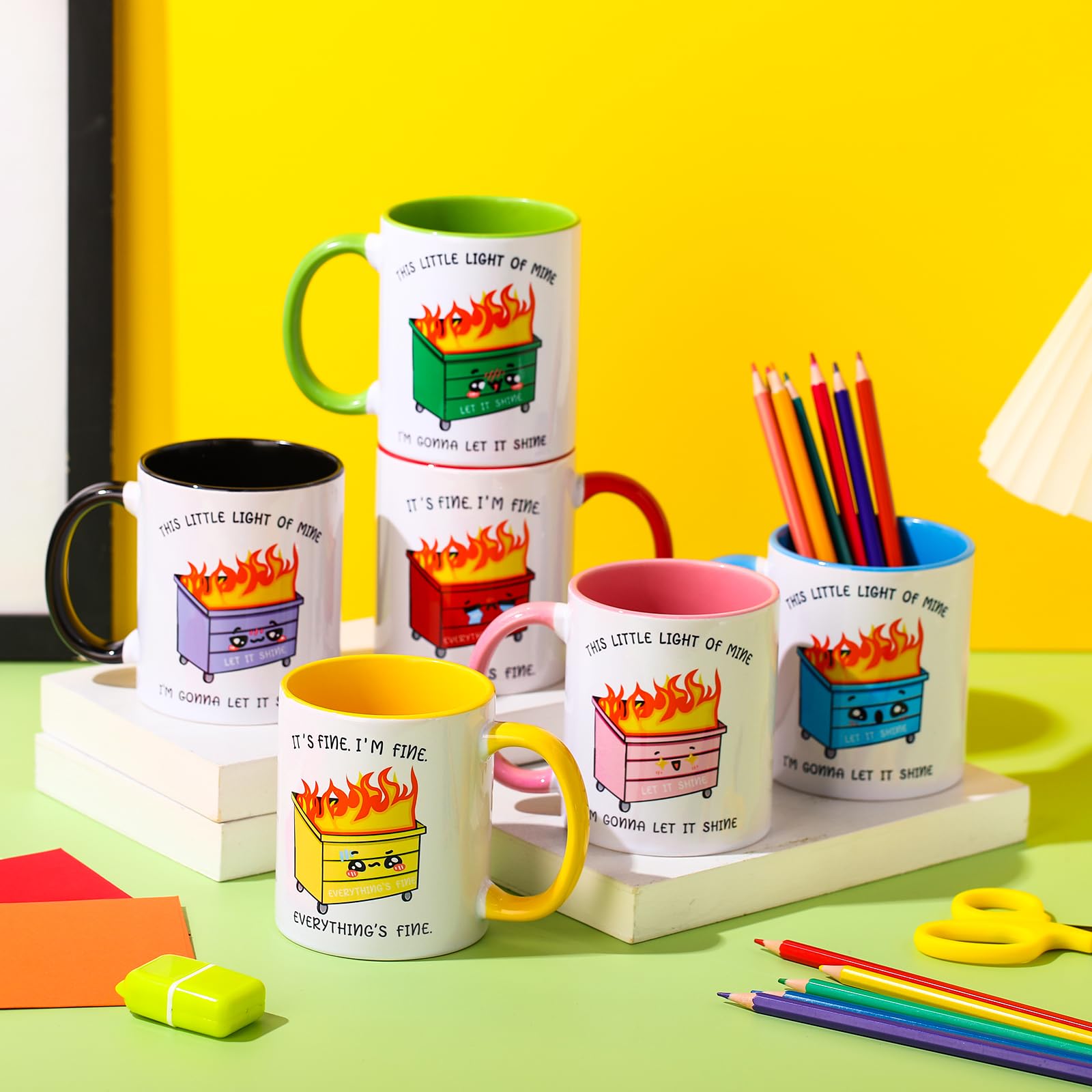 Taza Didaey con diseño divertido está bien, perfecta para aliviar el estrés en la oficina.