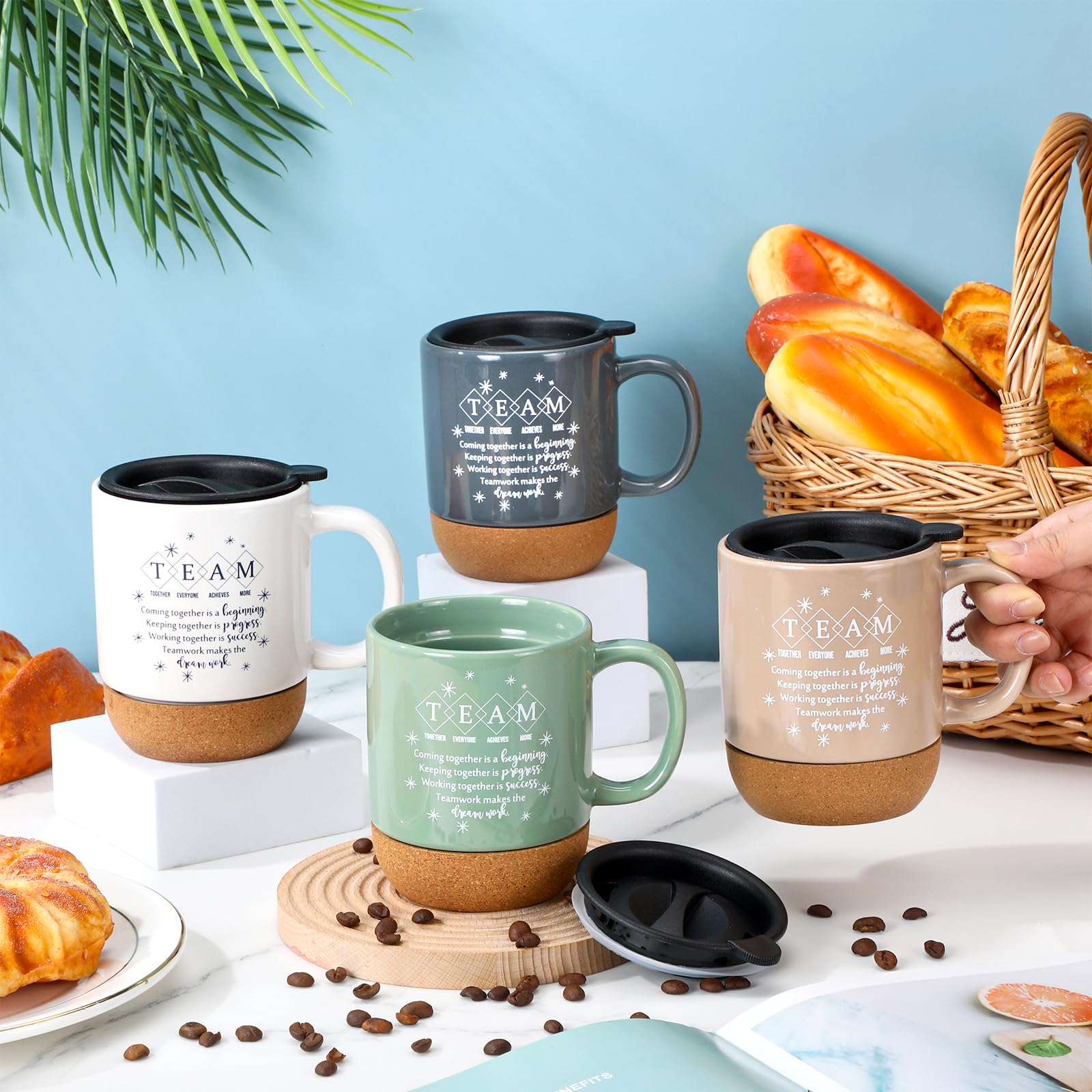Tazas Didaey de 15 oz, ideales para café, té o cacao.