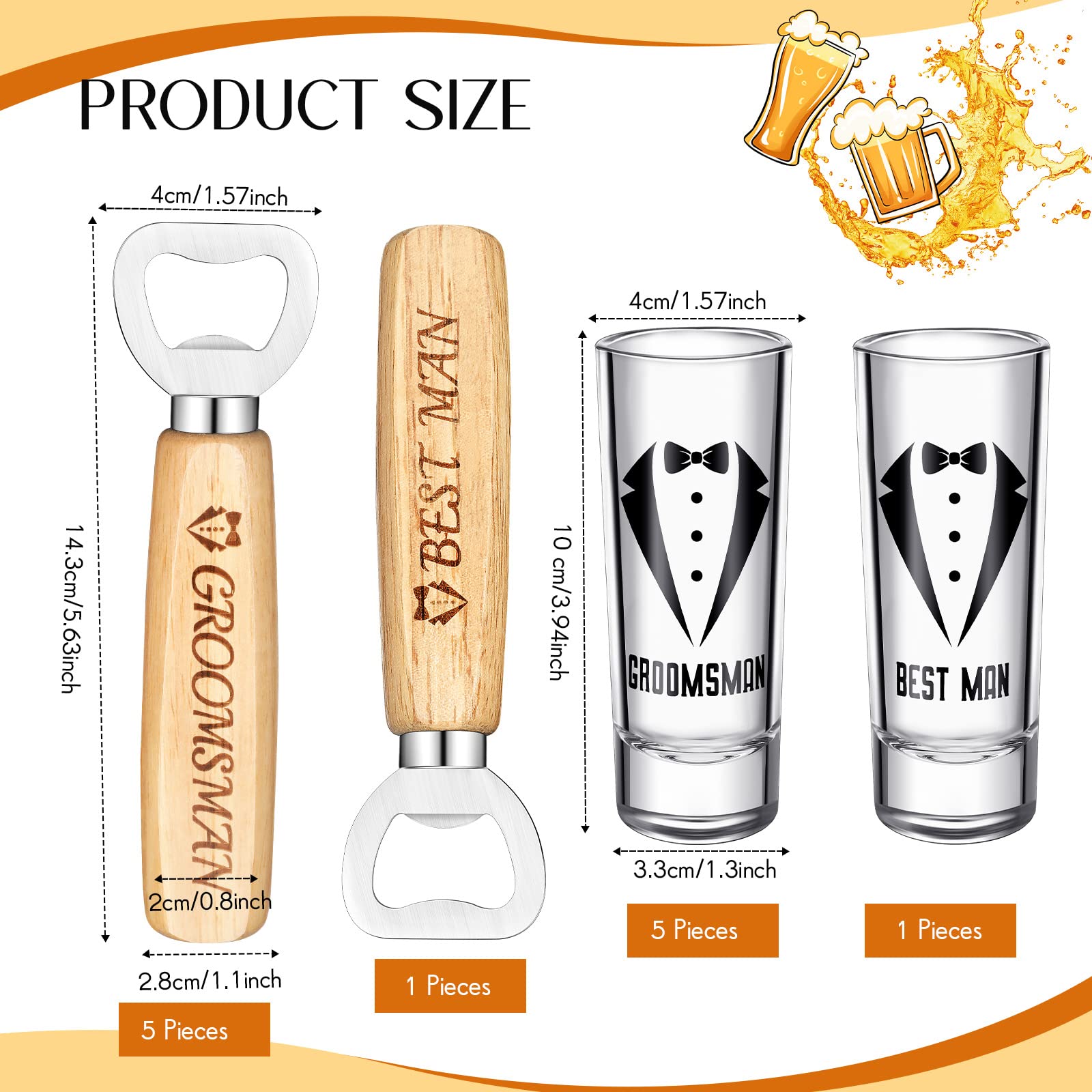 Vaso chupito Didaey con base gruesa para brindis estable en bodas.