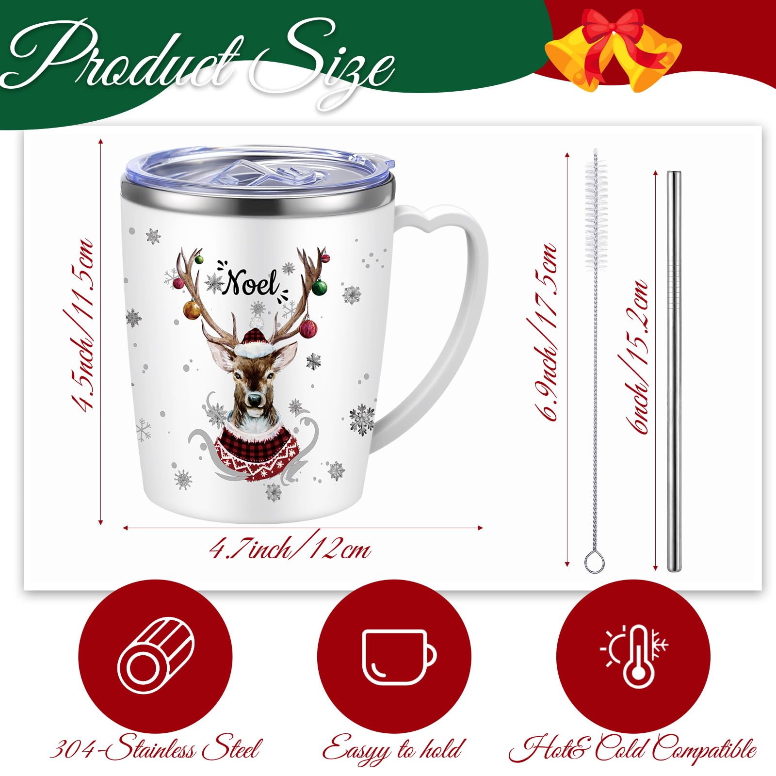 Vaso Didaey inoxidable aislado, ideal para bebidas calientes o frías