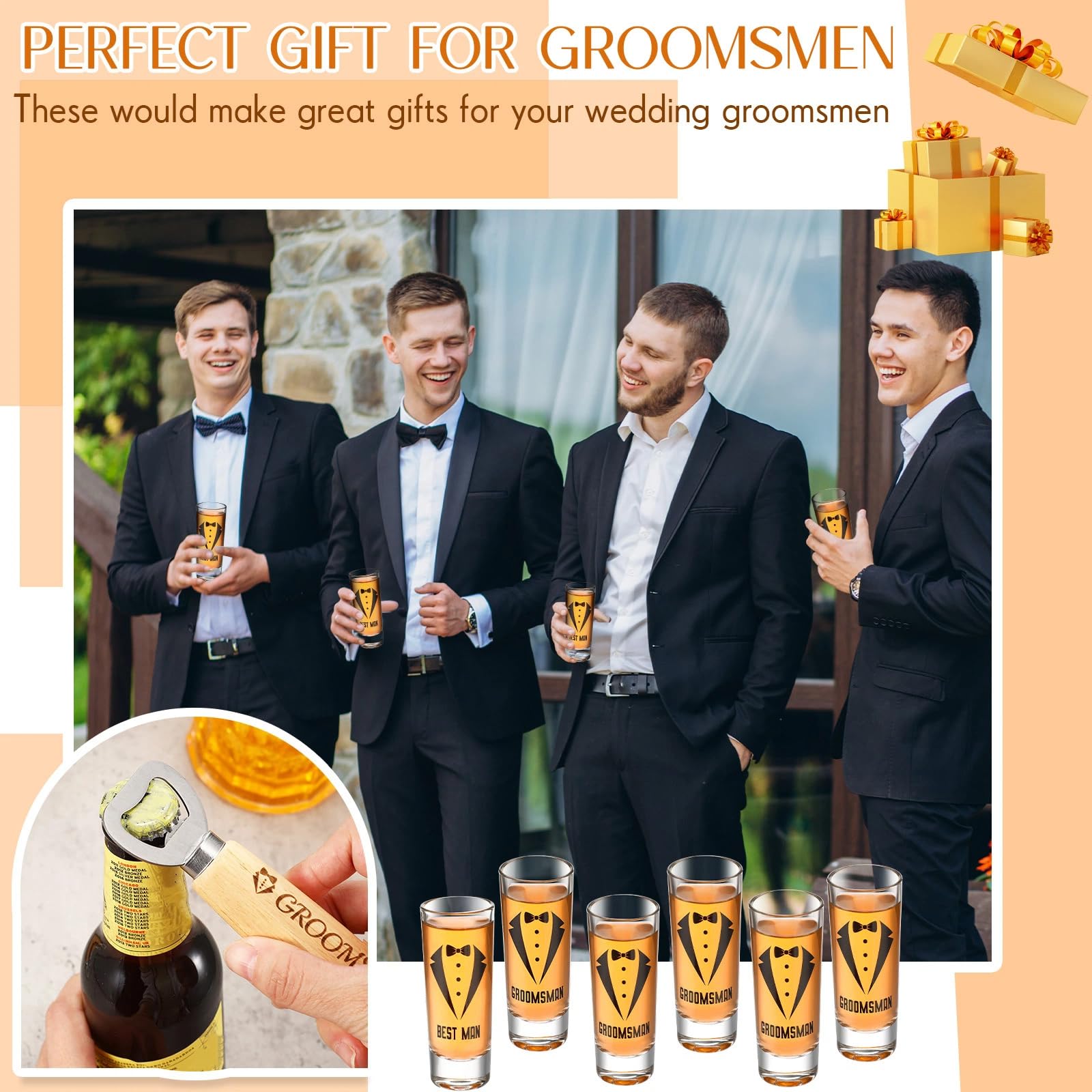 Vasos chupito Didaey para bodas, perfectos para brindis de celebración.