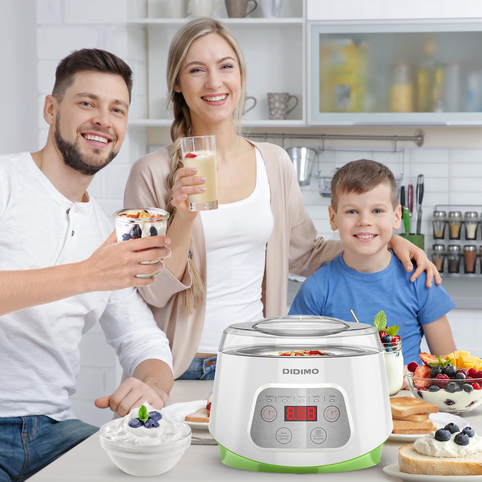 DiDiMo Yogurtera para uso diario, diseño práctico en la cocina.