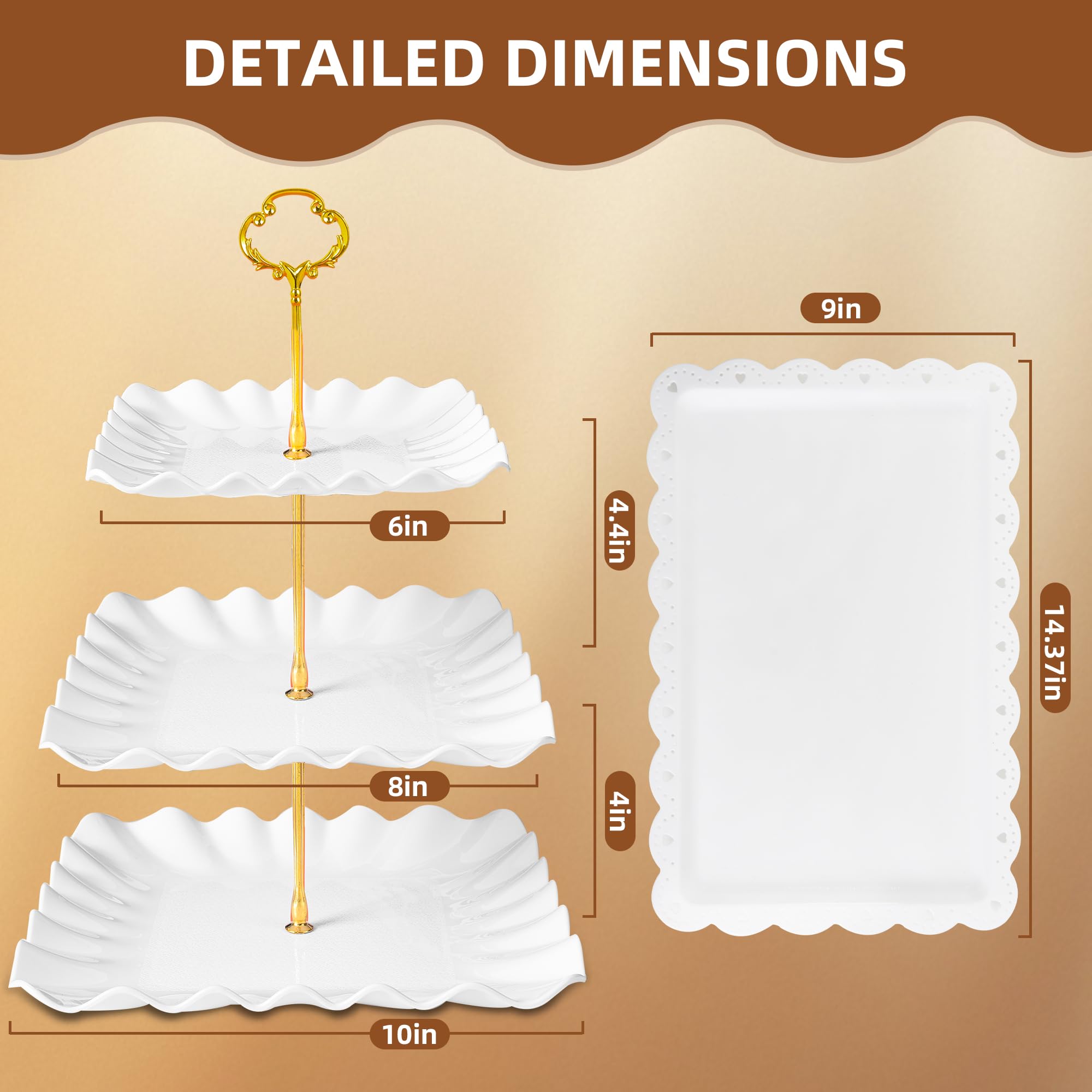 DIDROOM bandejas postres 6 individuales, perfectas para servir golosinas con discreción.