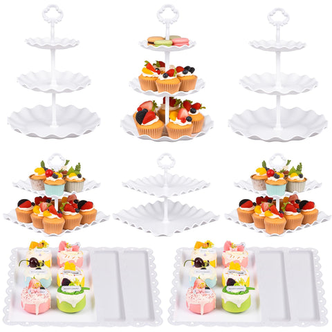 Conjunto DIDROOM postres 12 piezas, exhibición amplia para pasteles y bocadillos.