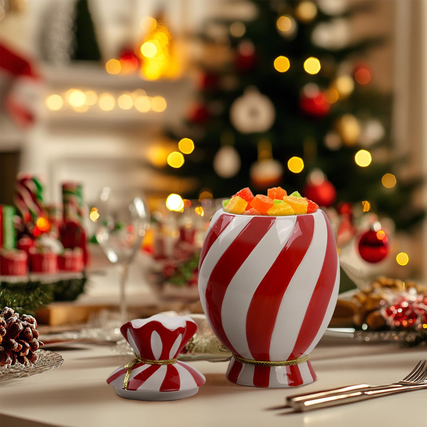Regalo navideño DIF DECO: jarras cerámicas con tapas bonitas.