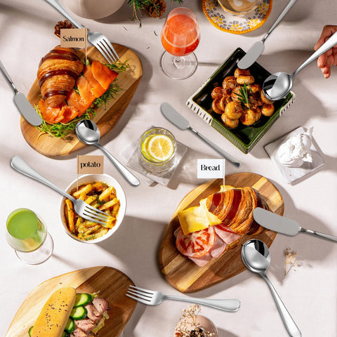 Difenlun cucharillas y tenedores mini, prácticos para aperitivos y postres.