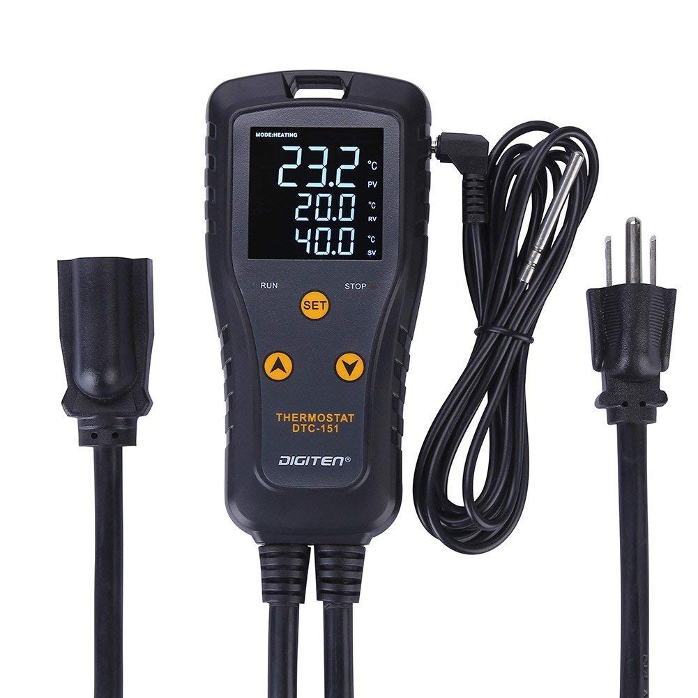 DIGITEN DTC151 con pantalla grande iluminada facilita leer la temperatura con claridad.