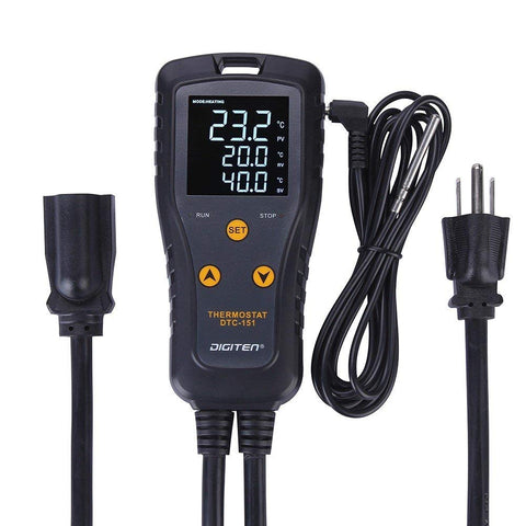 DIGITEN DTC151 con pantalla grande iluminada facilita leer la temperatura con claridad.