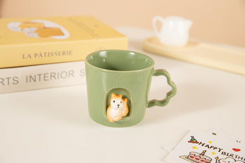 DIHOclub taza ardilla en ventana, regalo para cumpleaños.