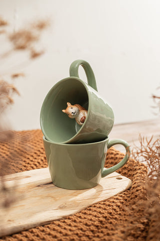 DIHOclub Taza cerámica apta para microondas y lavavajillas.