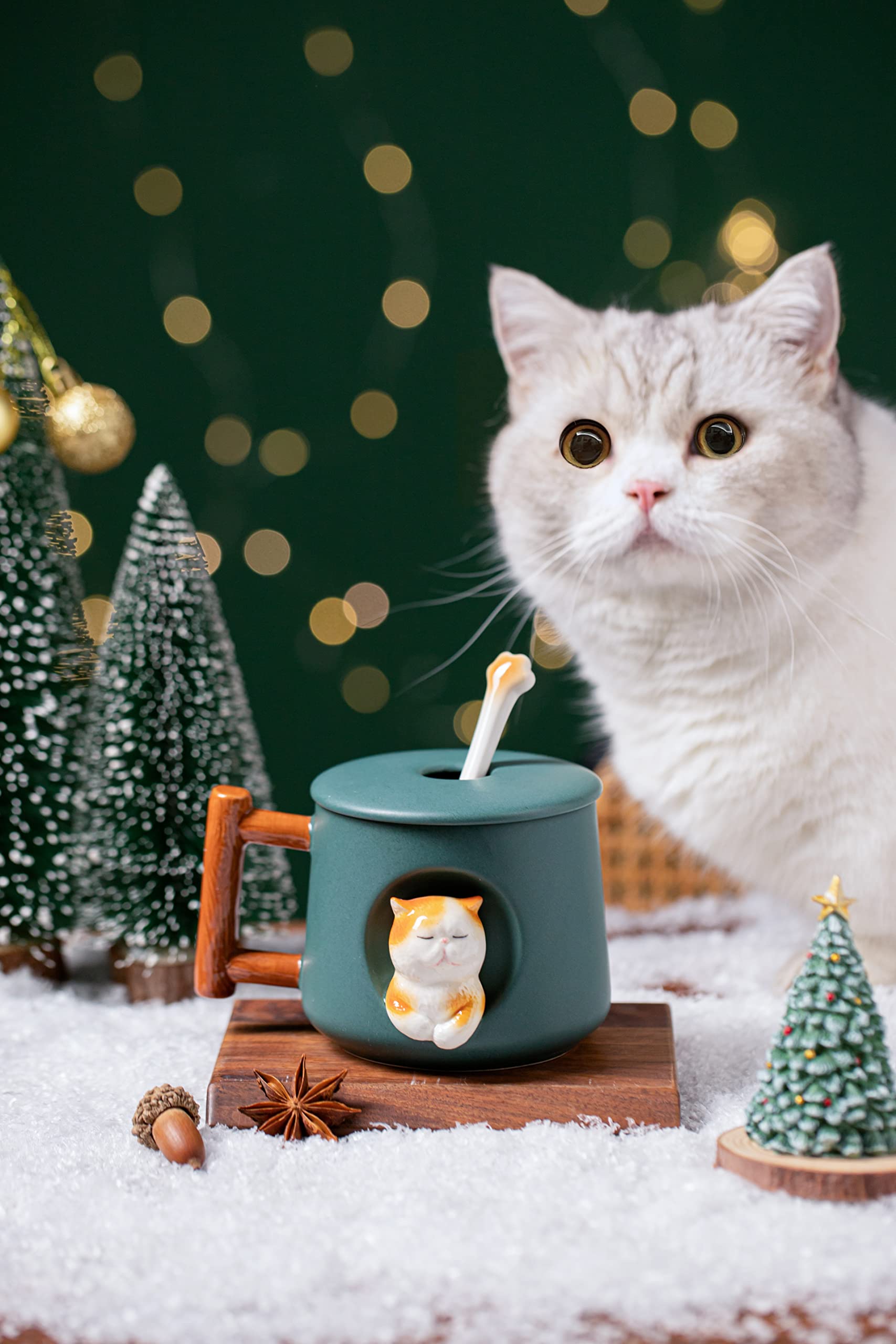 DIHOclub Taza gato persa 3D, detalle de mirada y pelaje