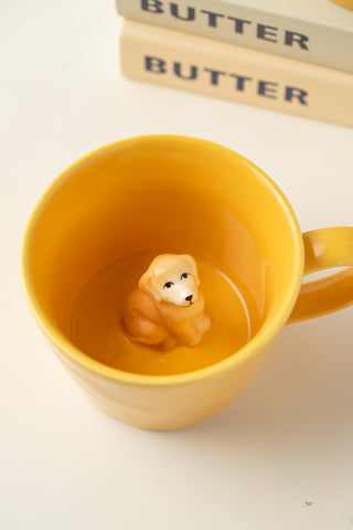 DIHOclub Taza perro 3D: diseño encantador para alegrar pausas diarias.