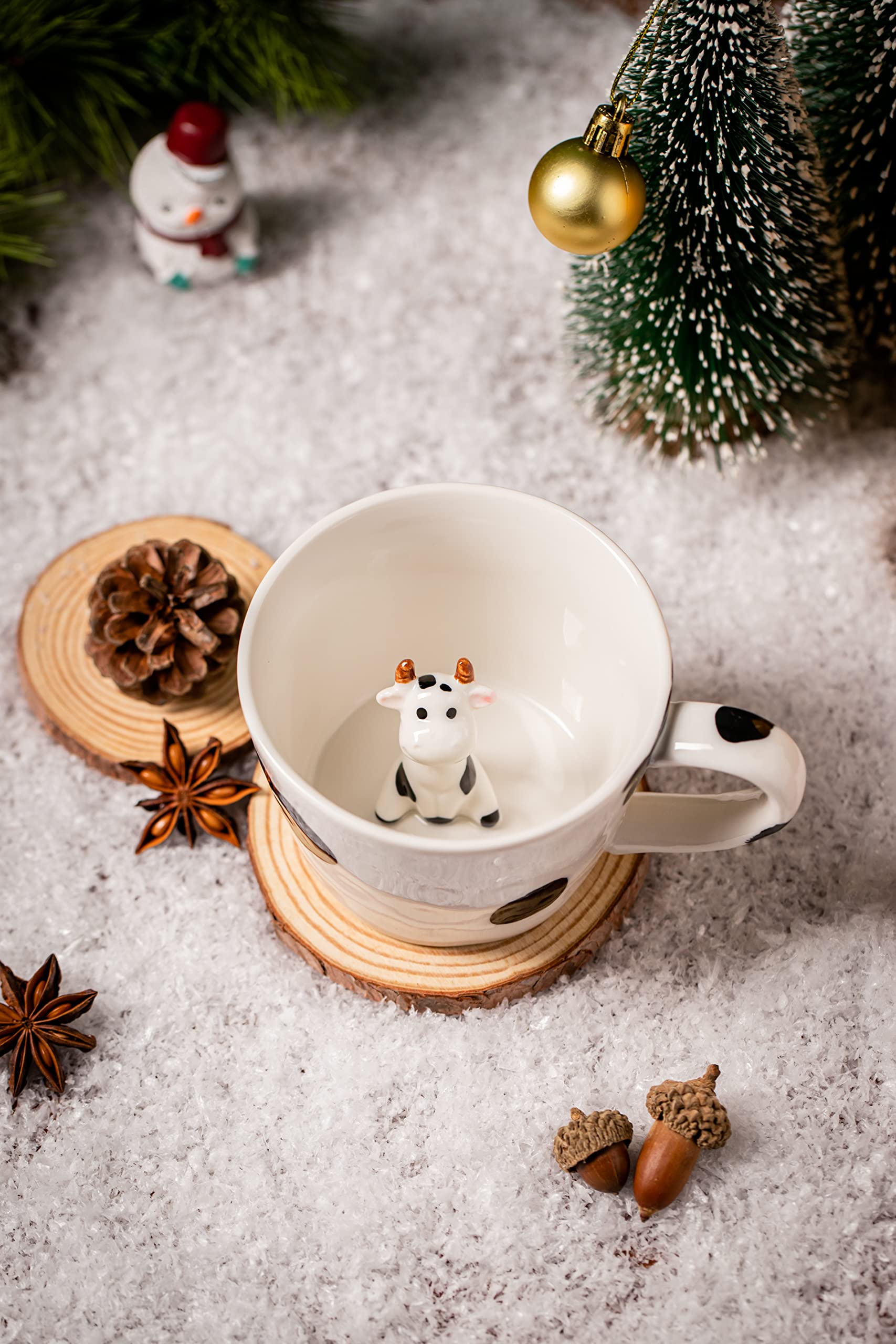 DIHOclub taza cerámica vaca sonriente, ideal para empezar el día con alegría.