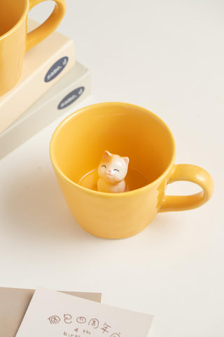 DIHOclub taza 3D gato sonriente, detalle adorable para comenzar el día
