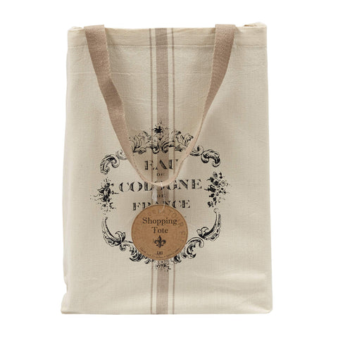 Bolsa de tela resistente de DII, lavable, con impresión francesa para uso diario.