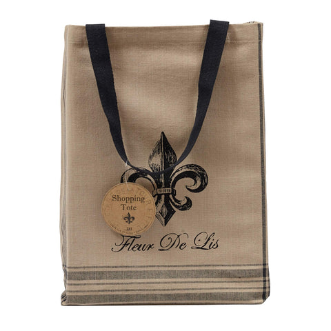 Bolsa de lona duradera 100% algodón de DII con diseño francés para compras sostenibles.