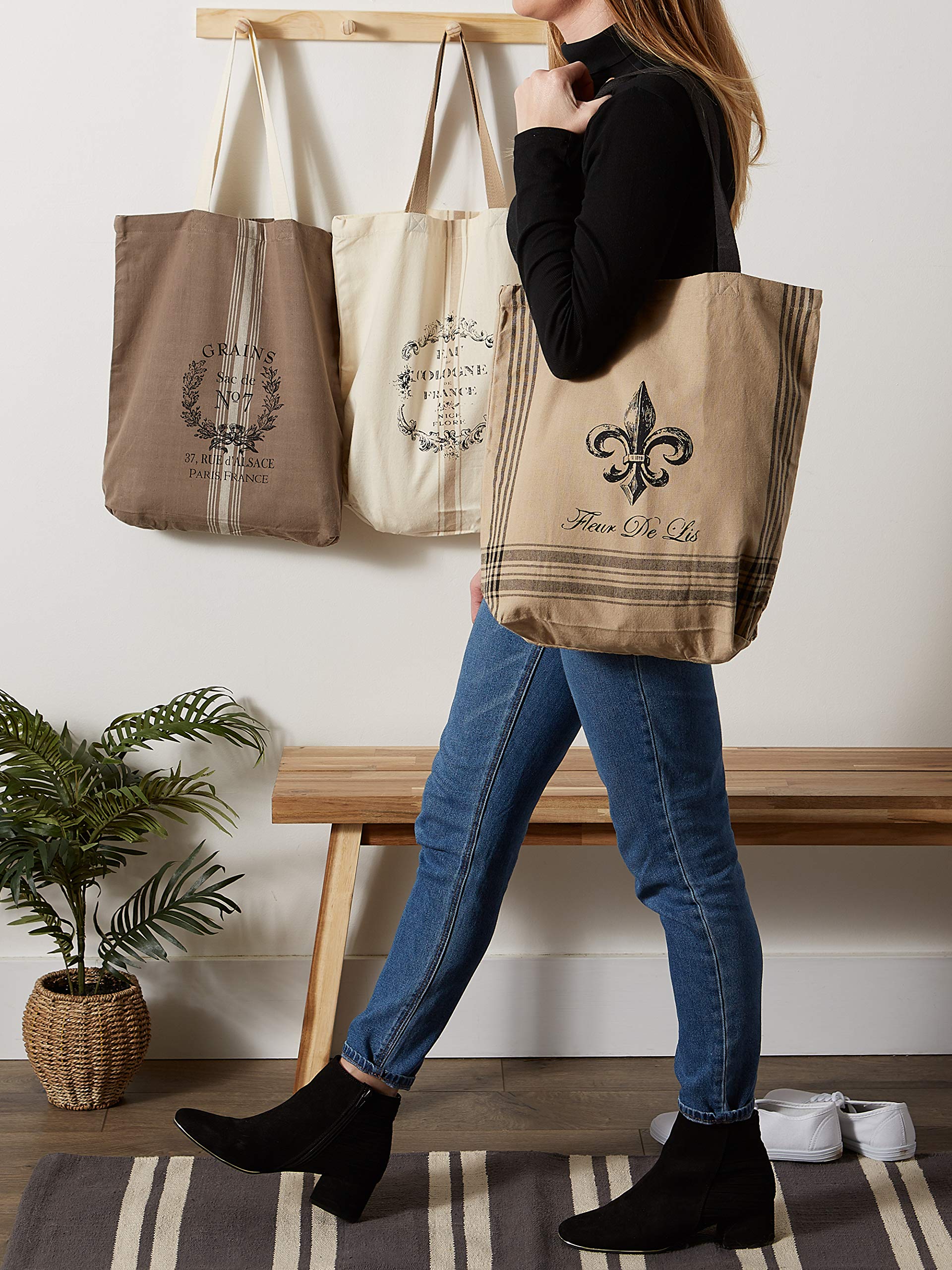 Bolsas de lona DII fáciles de doblar y transportar para viajes y compras.