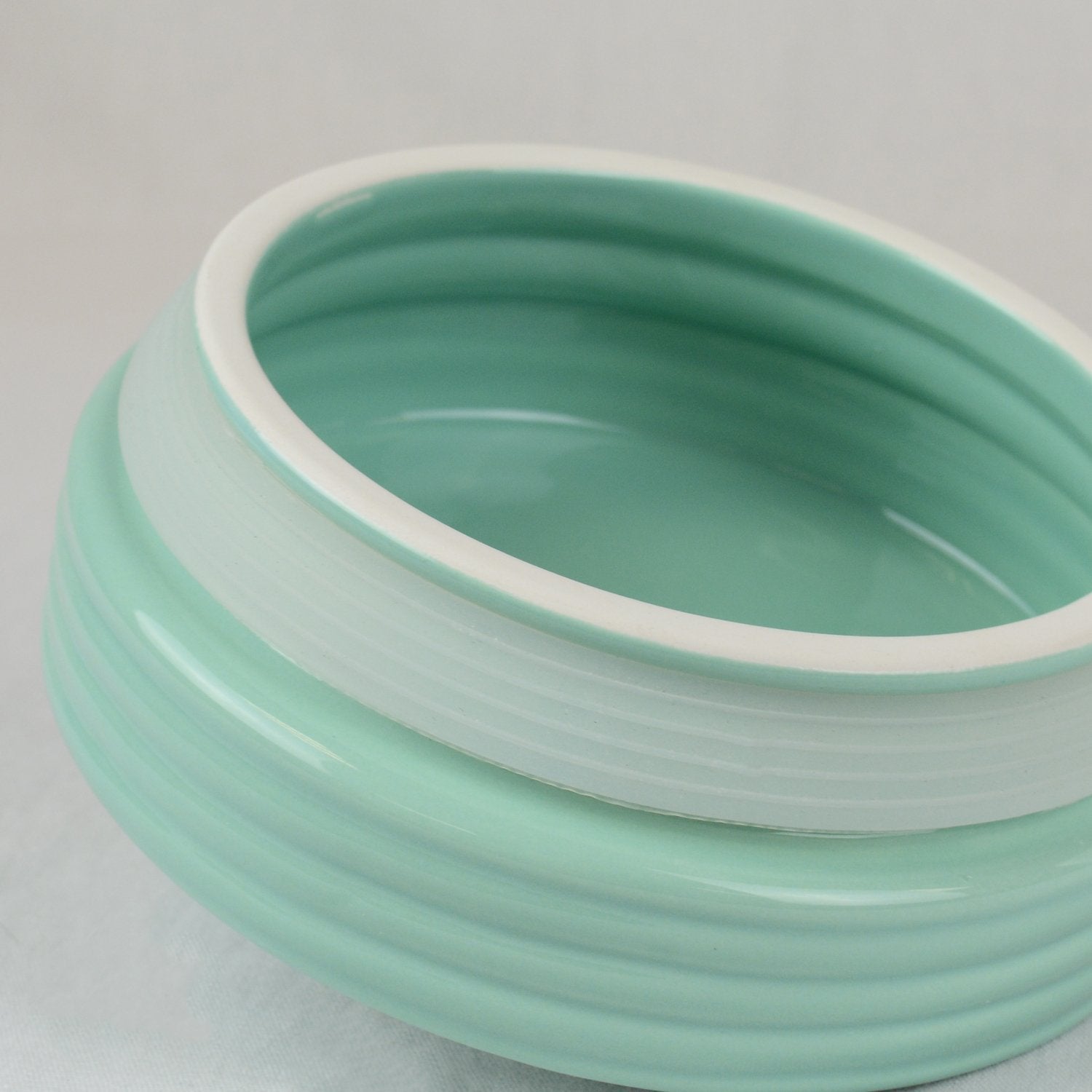 Frasco cerámico con tapa DII de diseño retro en Aqua para cocina