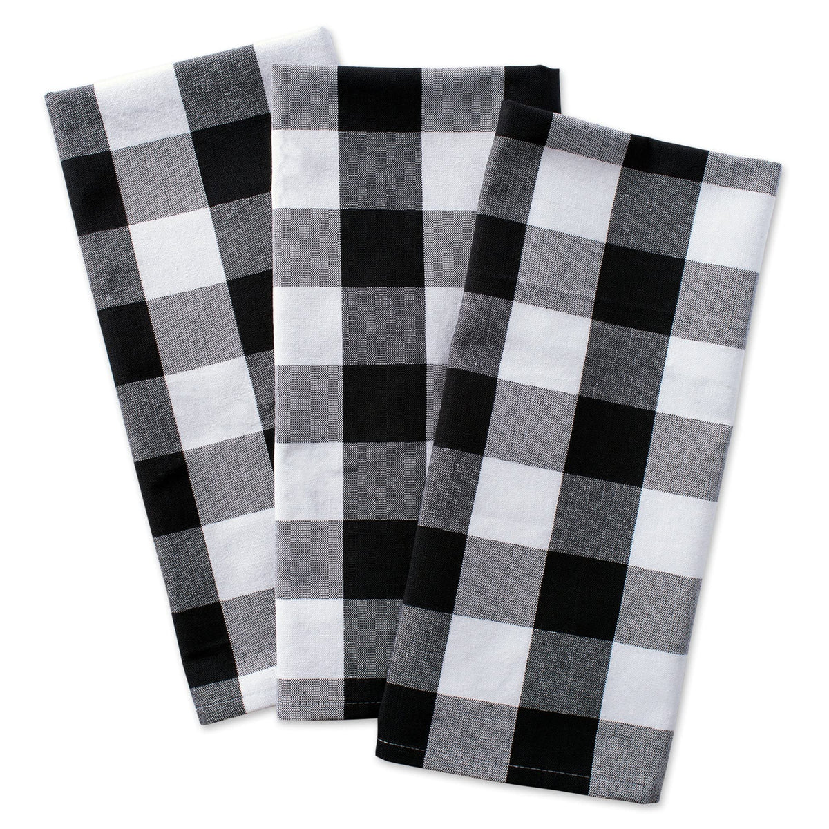 Paño de cocina DII negro y blanco a cuadros con absorción rápida para la cocina