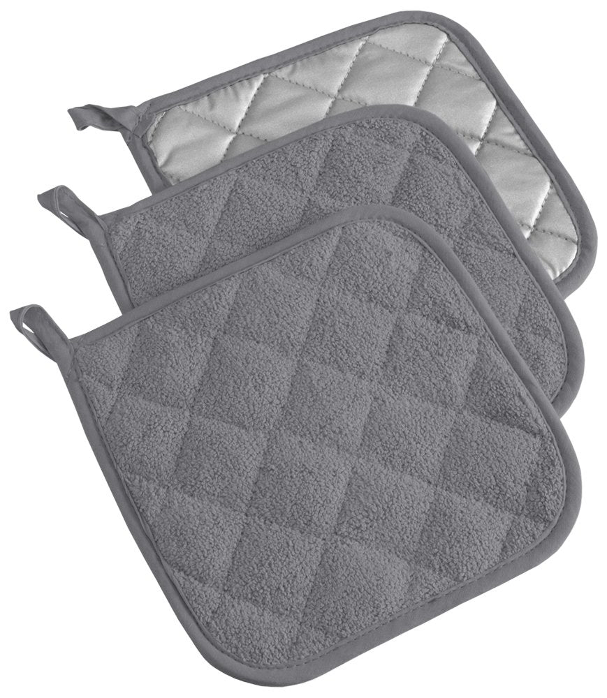DII Potholder Basic Terry Gris para retirar ollas calientes con seguridad