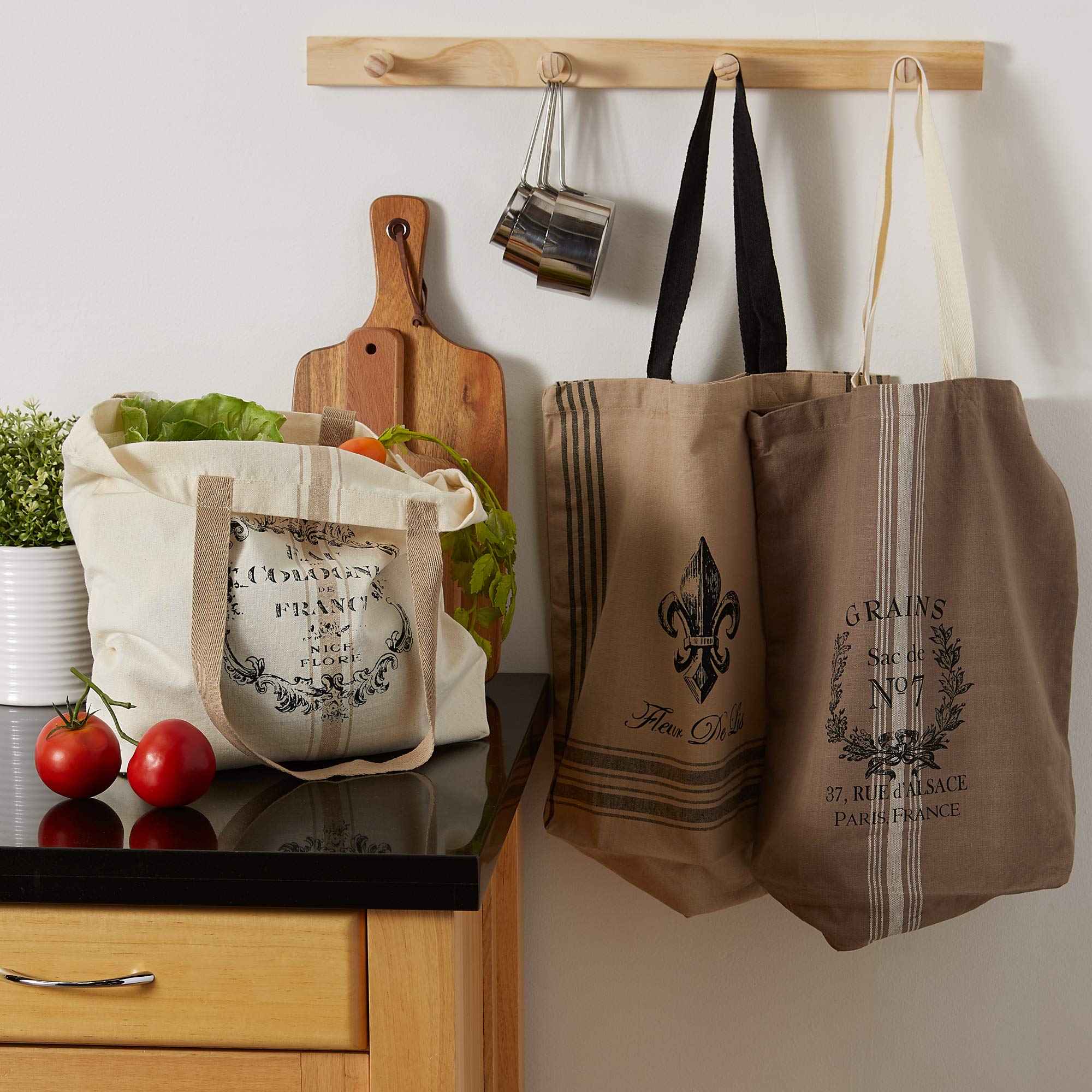 Regalo práctico de DII: tres bolsas de lona para uso diario.
