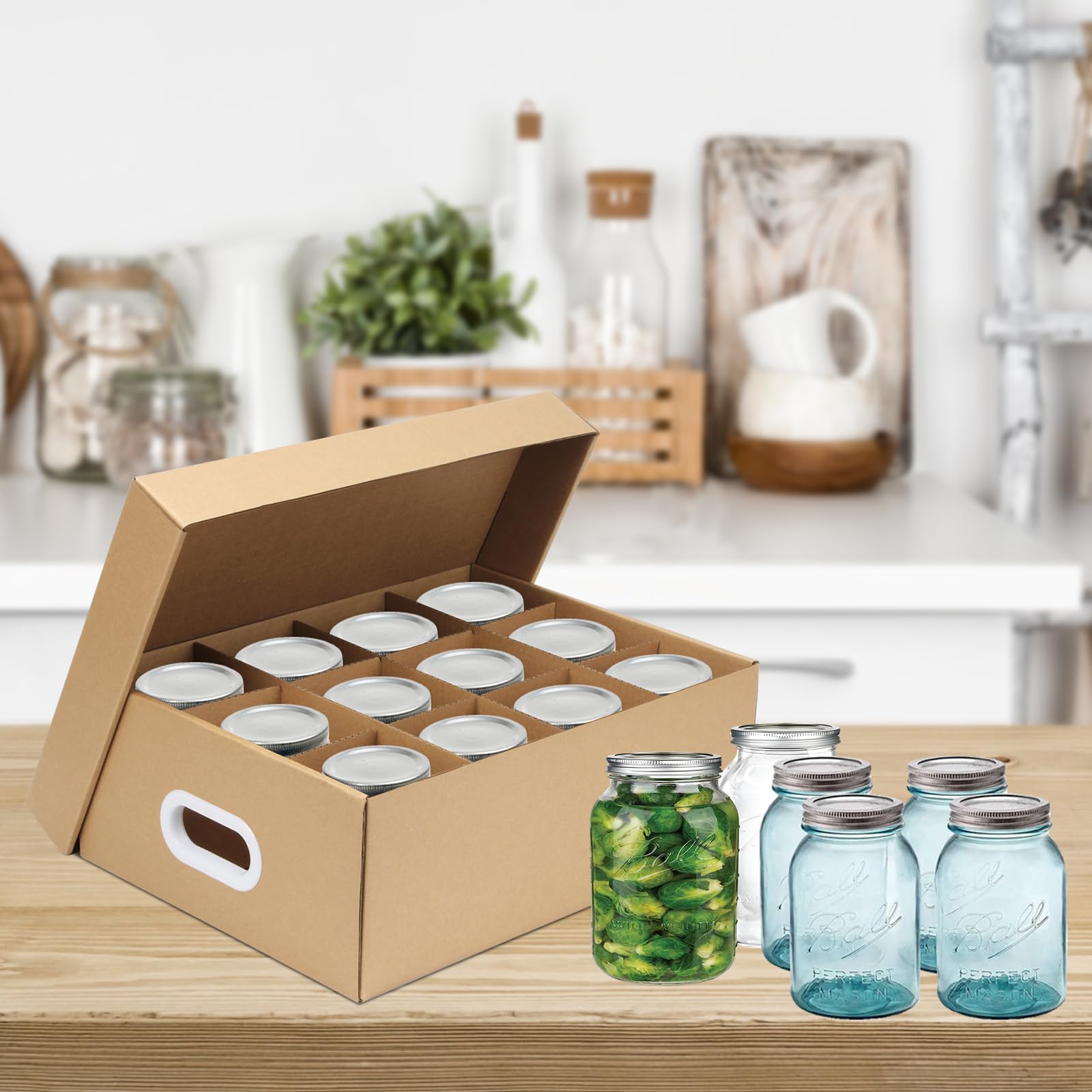 DIICCYO caja para despensa de frascos mason, almacenamiento compacto y ordenado