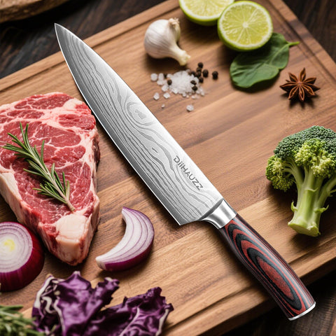 DiiHAUZZ, cuchillo-de-cocina-ergonomico para uso profesional y doméstico.