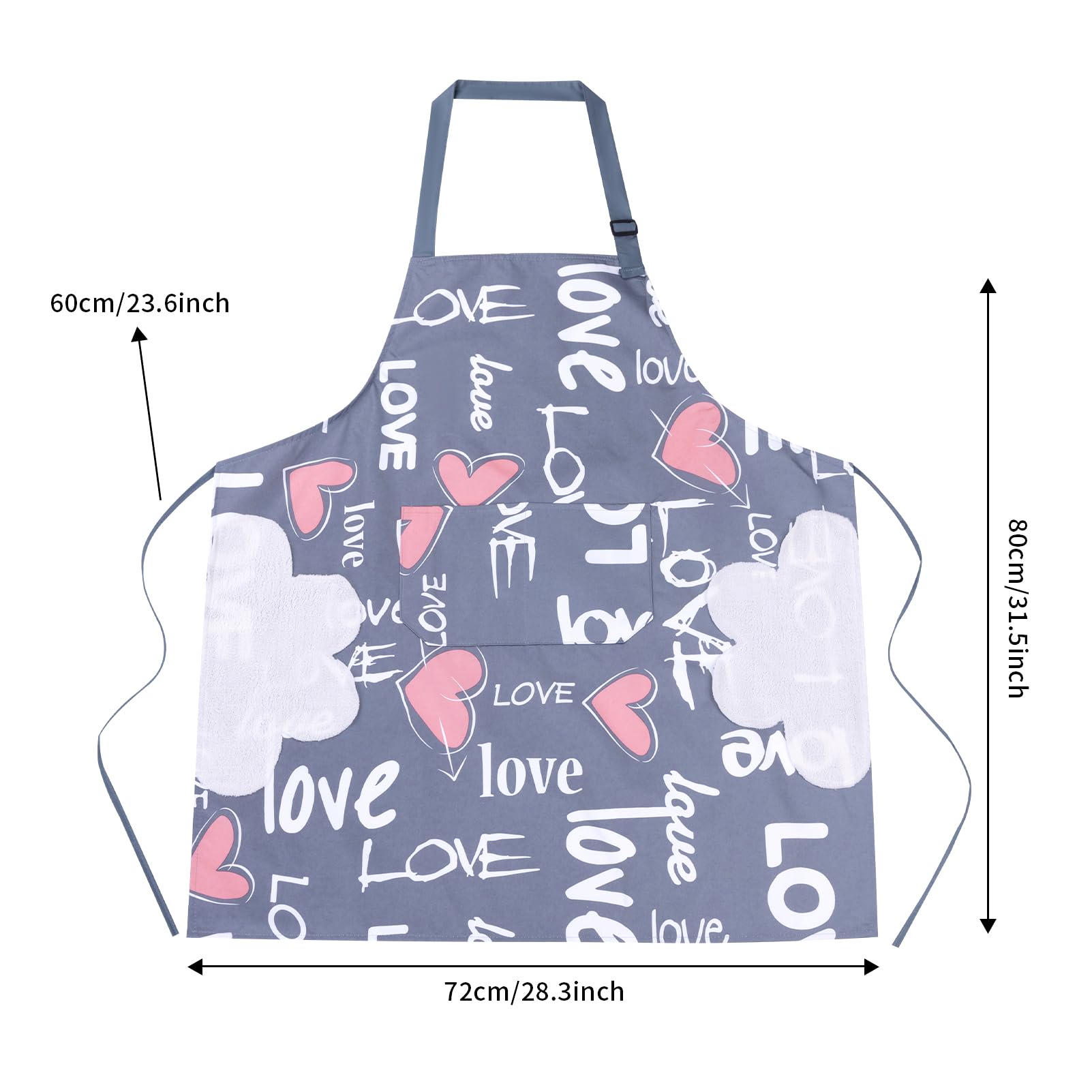 DILLMAN delantal floral bolsillo grande ideal para recetas y utensilios