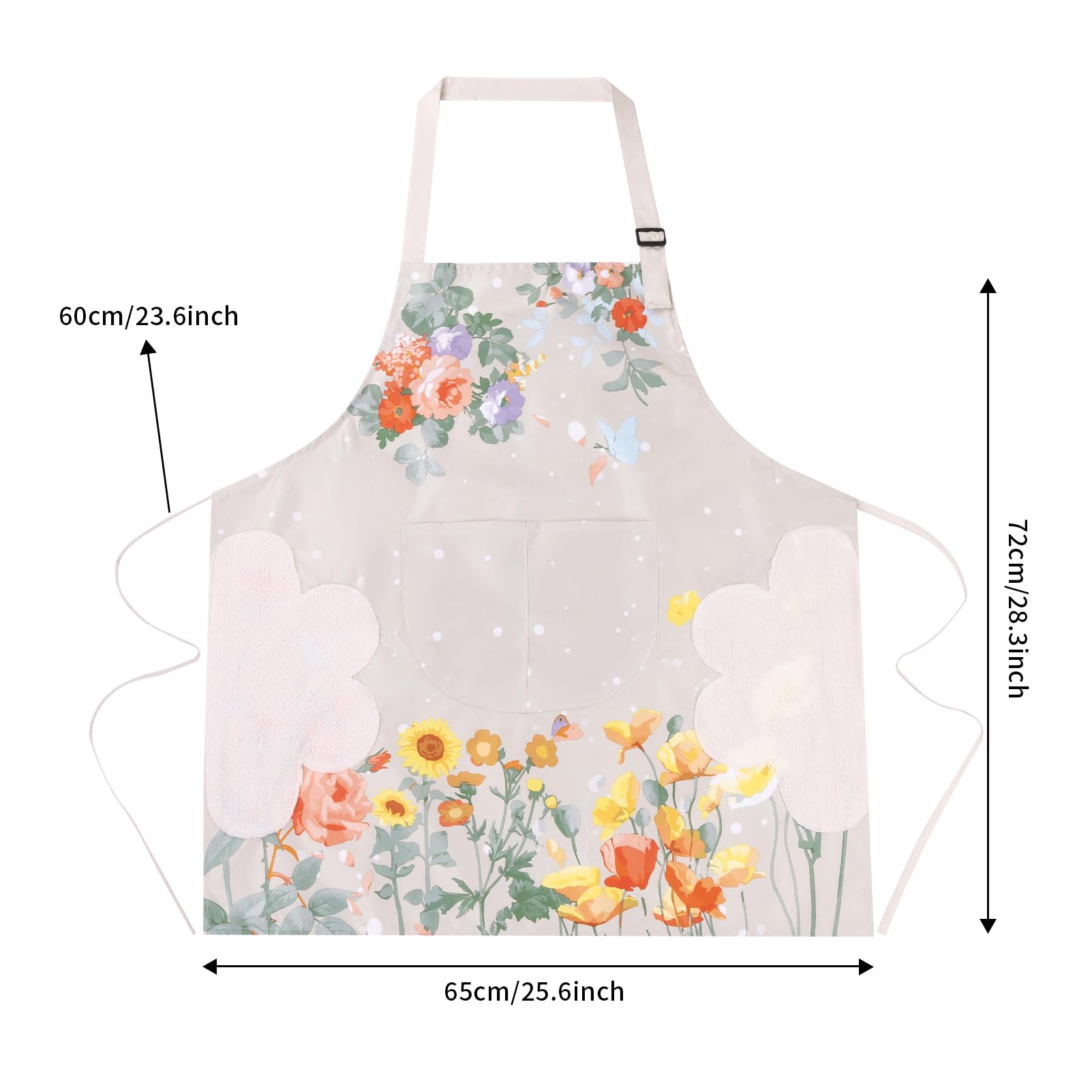 Delantal DILLMAN floral, impermeable y duradero para la cocina