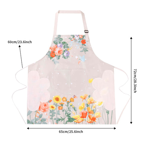 Delantal DILLMAN floral, impermeable y duradero para la cocina