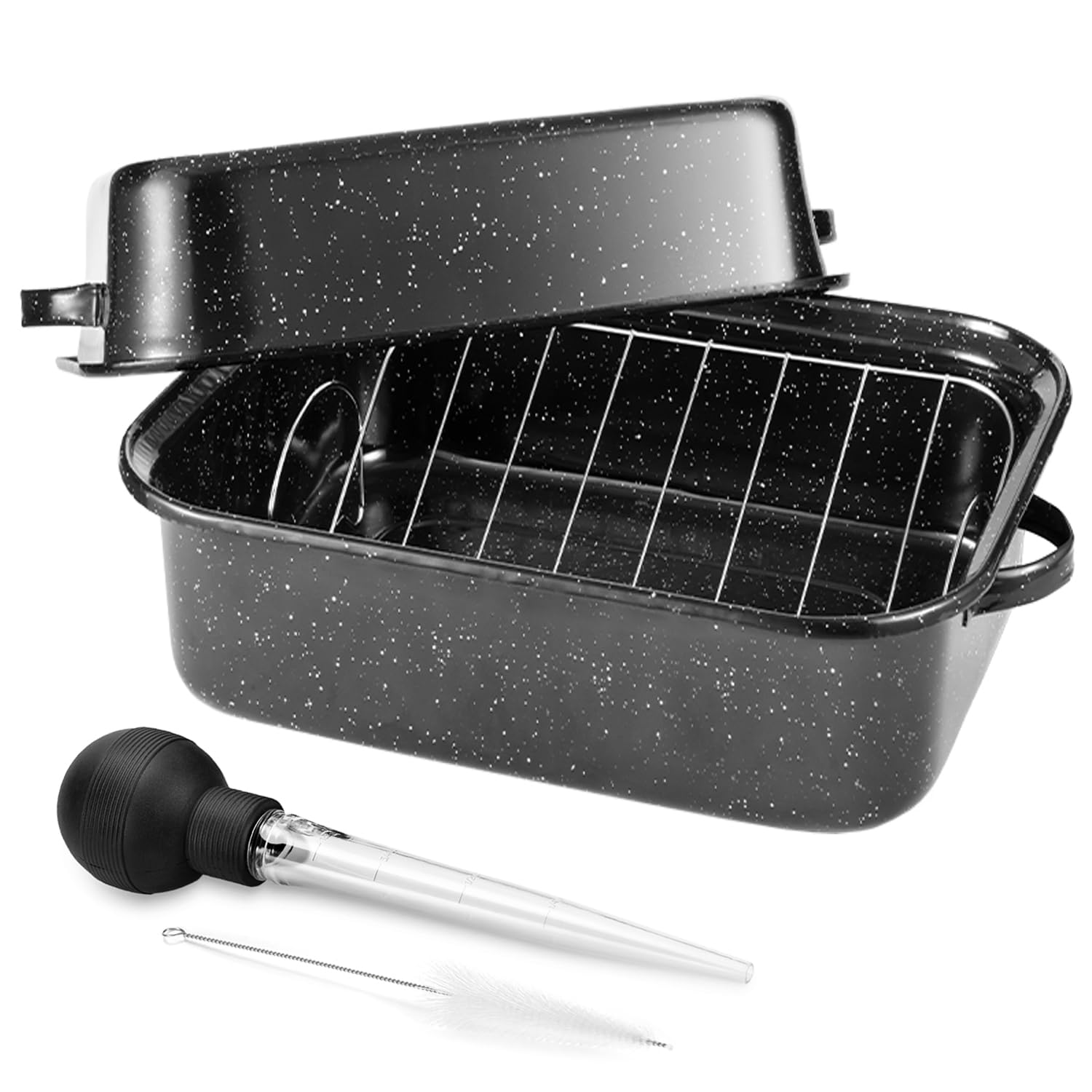 DIMESHY bandeja 21 pulgadas con rejilla para distribución uniforme del calor