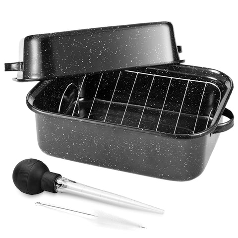 DIMESHY bandeja 21 pulgadas con rejilla para distribución uniforme del calor