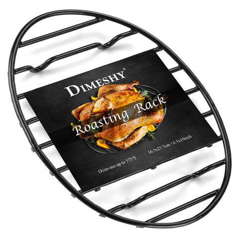 DIMESHY rejilla para horno oval 10x6.5, soporte estable para asar.