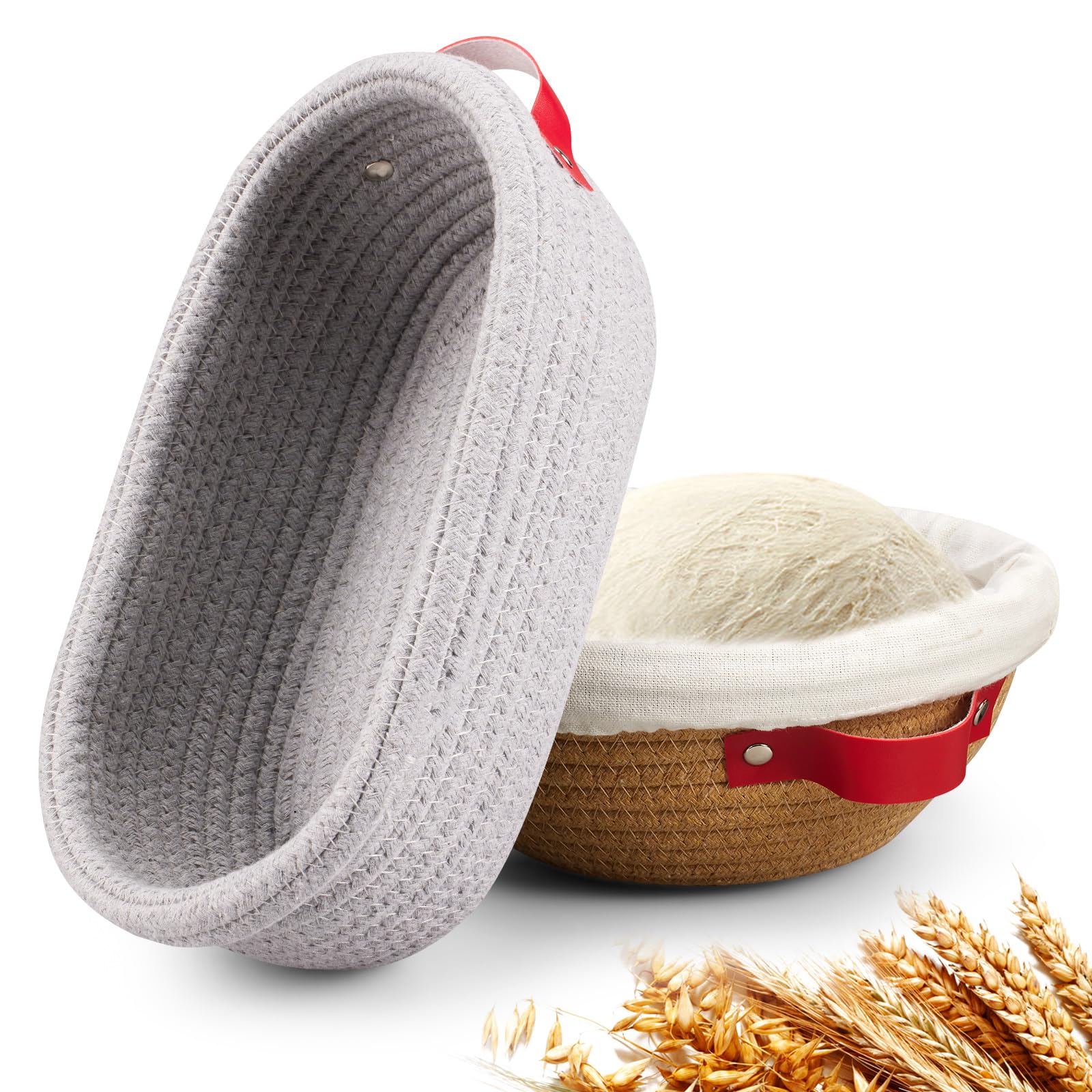 Cesta Banneton oval de algodon de Dimpola para una fermentacion con buena aireacion.