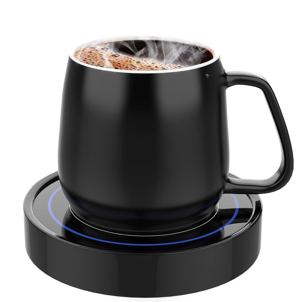 Dimux taza cerámica de 12 onzas azul para mantener bebidas calientes