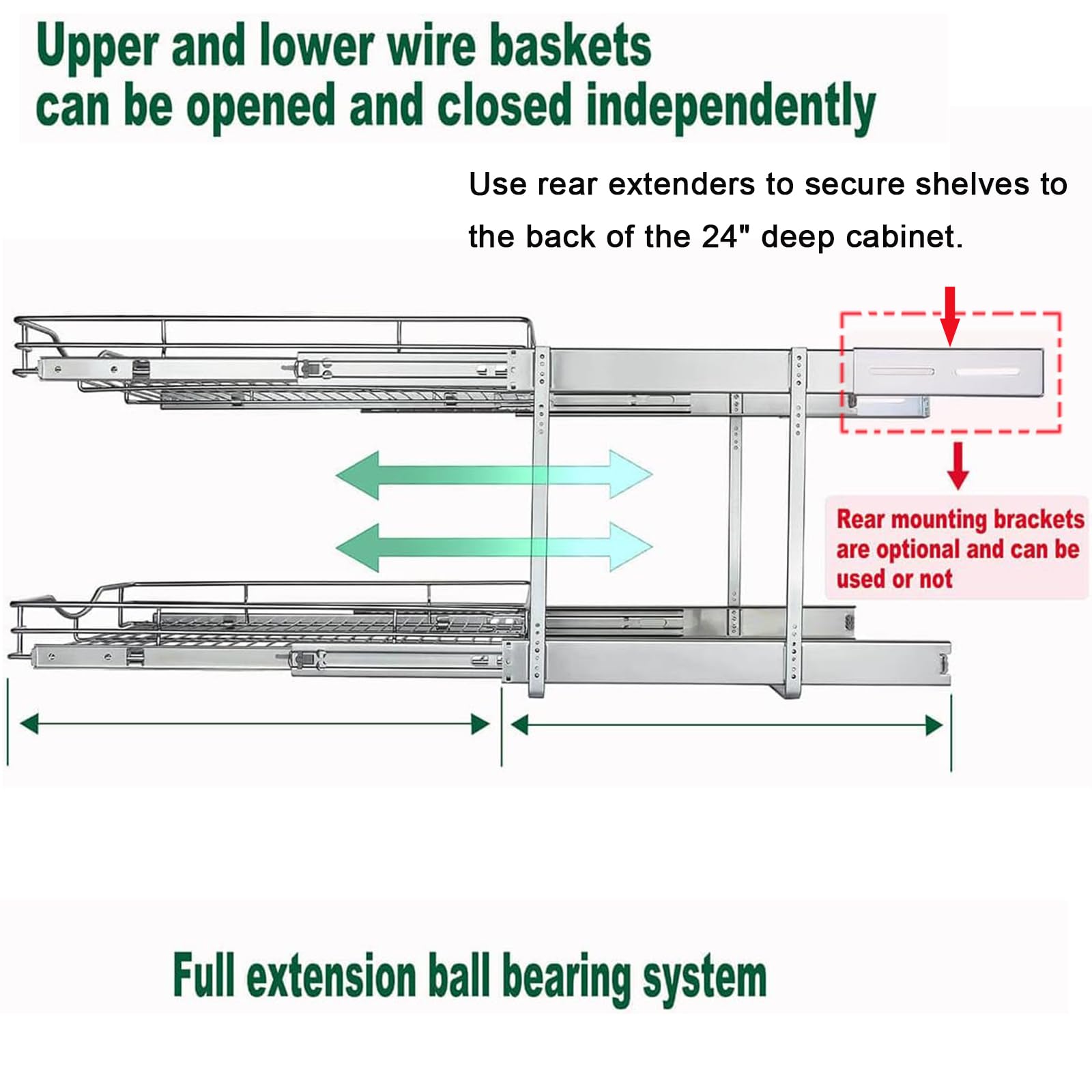 DINDON Ajuste de altura de bandejas superior e inferior para caber en más gabinetes