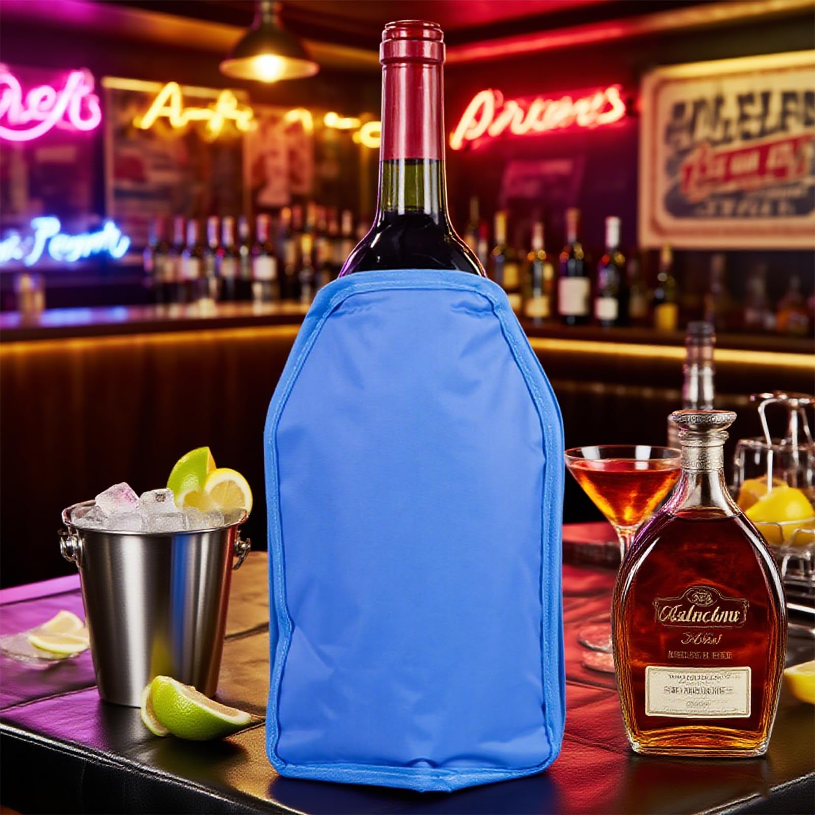 Regalo ideal para amante del vino, conjunto de dos mangas.