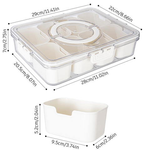 Dingerjar bandeja portátil para aperitivos, ideal para llevar a fiestas