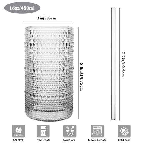 Conjunto de 12 vasos Dingerjar, diseño vintage para mesas elegantes