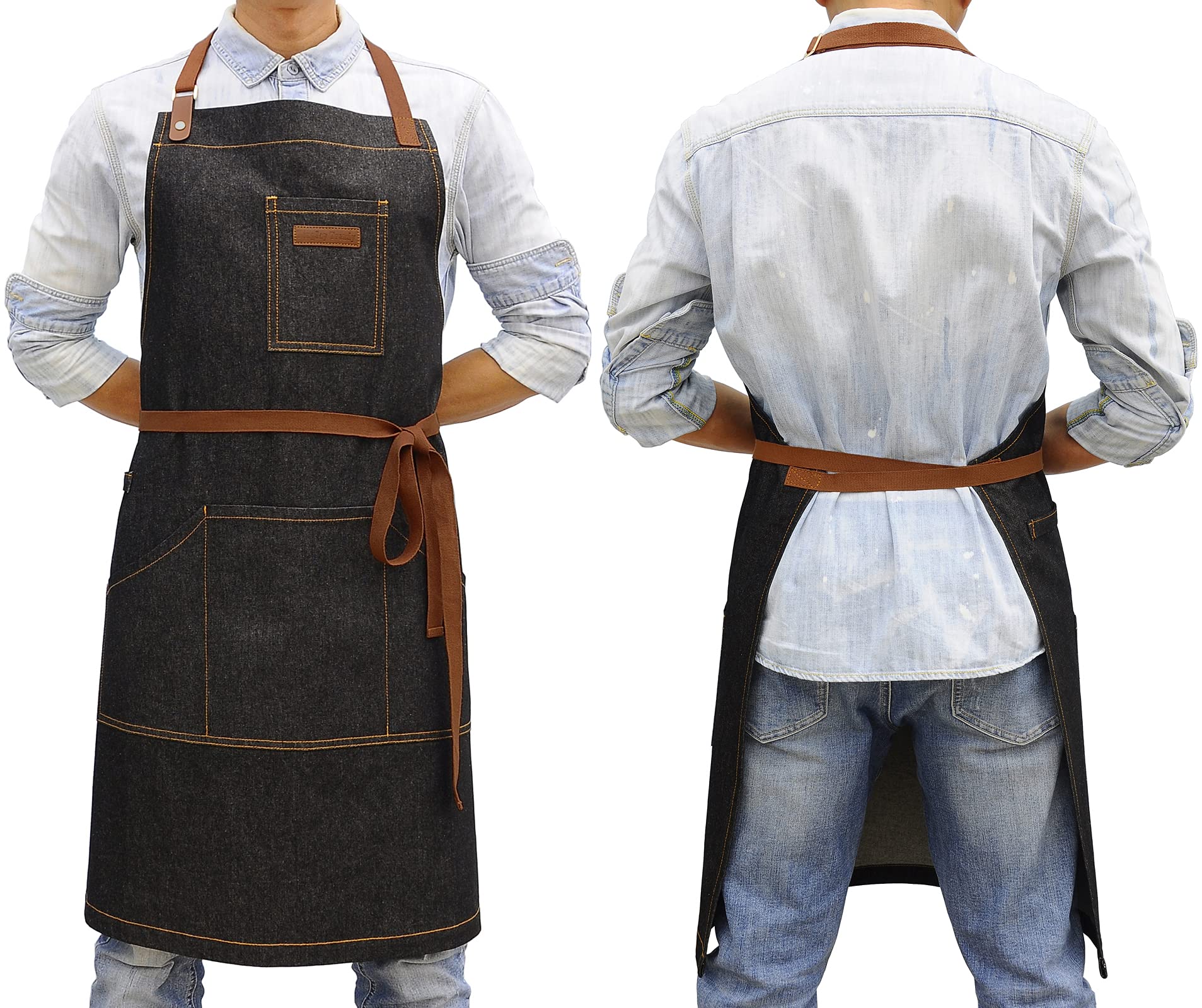 Delantal DingSay Trendy con bolsillo pecho para herramientas pequeñas.