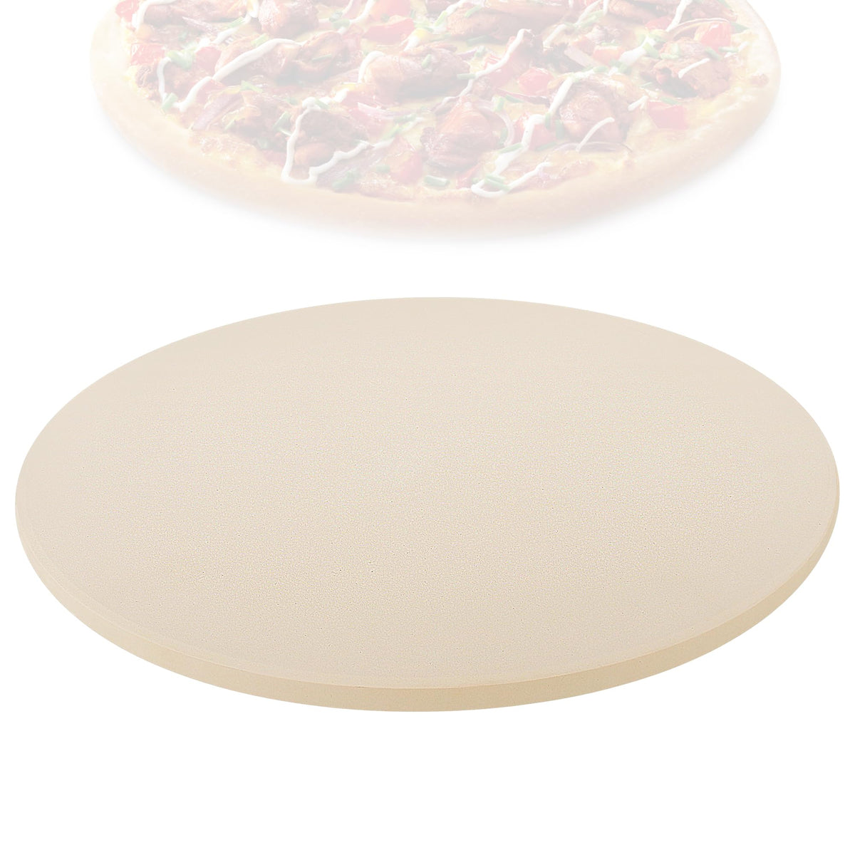 Piedra para pizza Dinlon de 13 pulgadas para horno, textura crujiente.